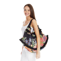 Design Shop Woven Flower Slouch Bag - Cotton