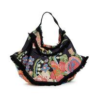 Design Shop Woven Flower Slouch Bag - Cotton