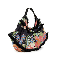 Design Shop Woven Flower Slouch Bag - Cotton