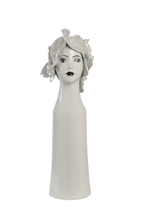 Abigails Tall Ceramic Head Vase, Butterflies