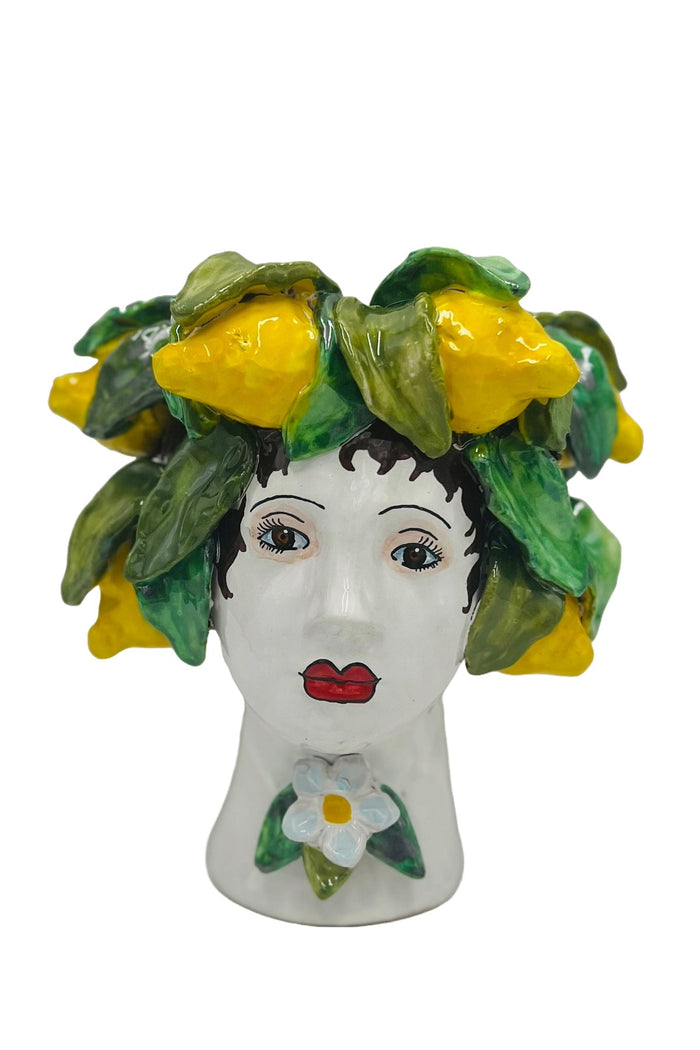 Abigails Small Ceramic Head Vase, Lemons