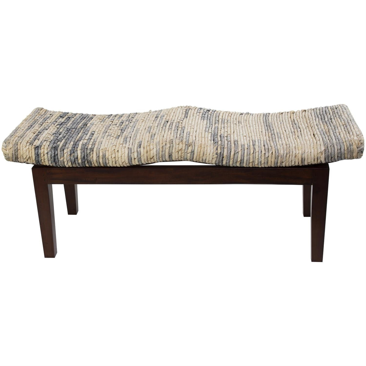 Banana Leaf Wood Bench