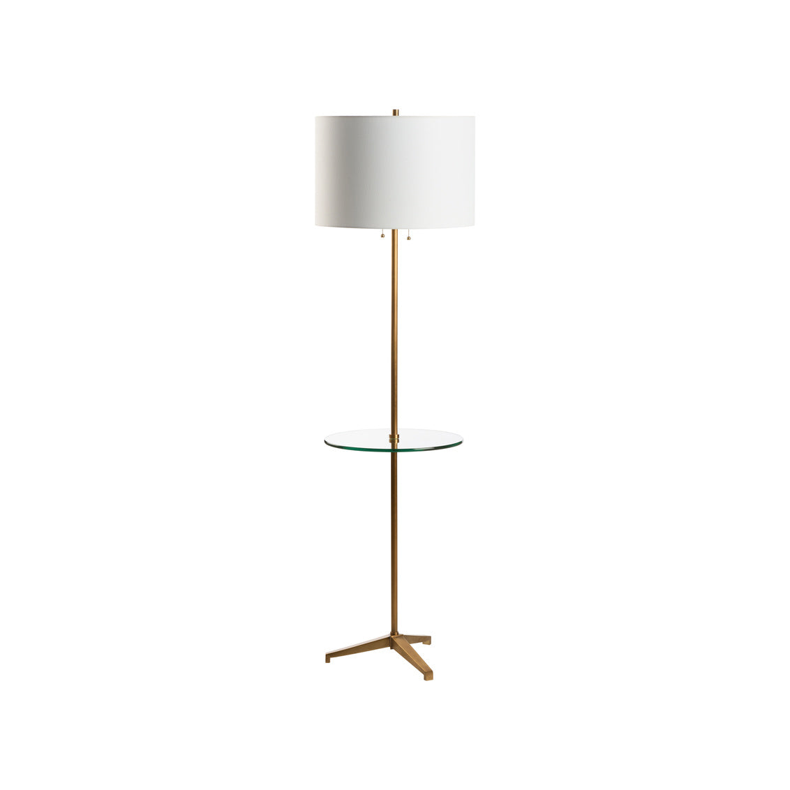 Chelsea House Blythwood Floor Lamp w/  Glass Table - Aged Brass