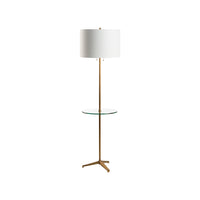 Chelsea House Blythwood Floor Lamp w/  Glass Table - Aged Brass