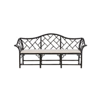 Chelsea House Chippendale Bamboo Settee - Cracked Pepper
