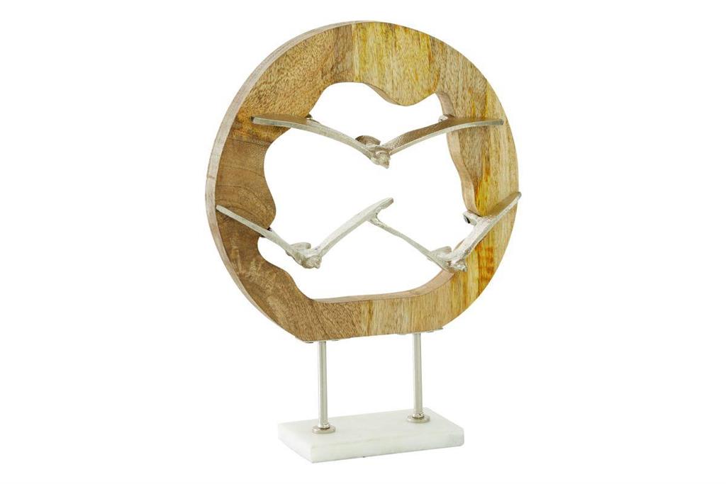 Design Shop  Silver Aluminum Bird Sculpture