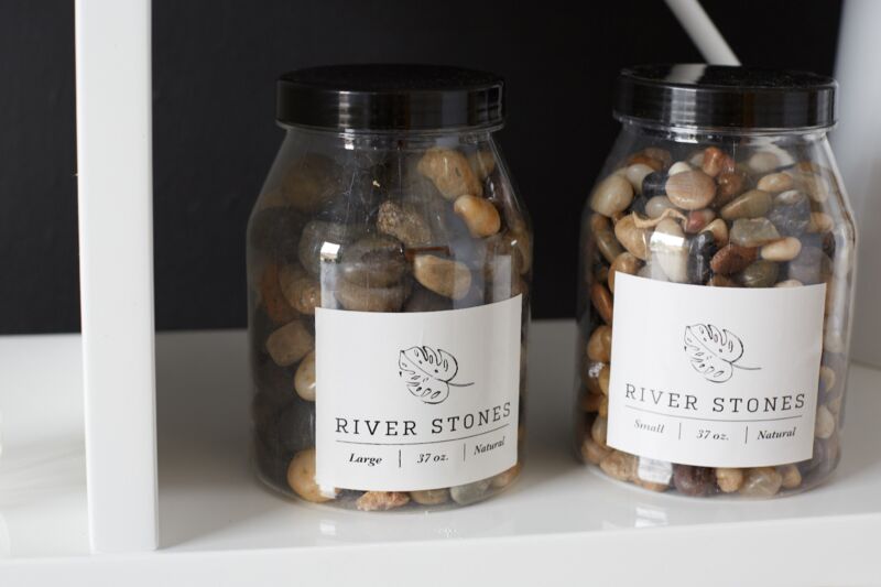 Design Shop Natural River Stones Large, 4.5" X 6.5".