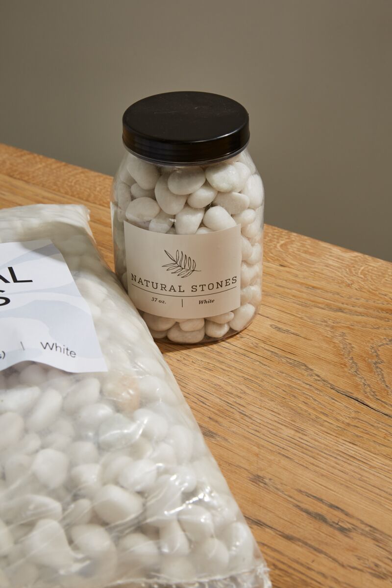 Design Shop White Natural Stones, 4.5" X 6.5".