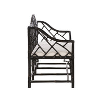 Chelsea House Chippendale Bamboo Settee - Cracked Pepper