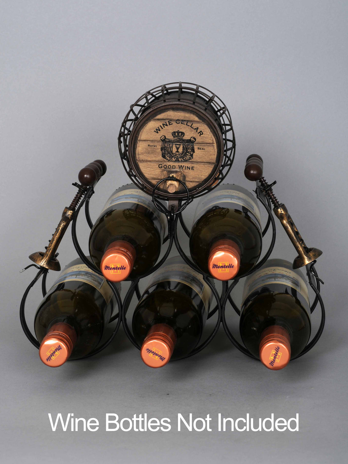 Karen Didion 5 Bottle Wine Holder Rack