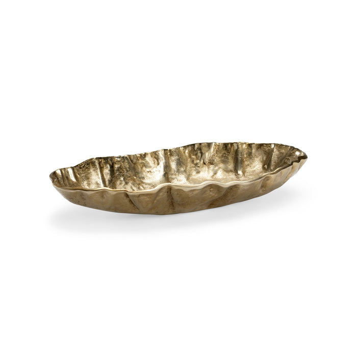 Gold decorative bowl on a white background