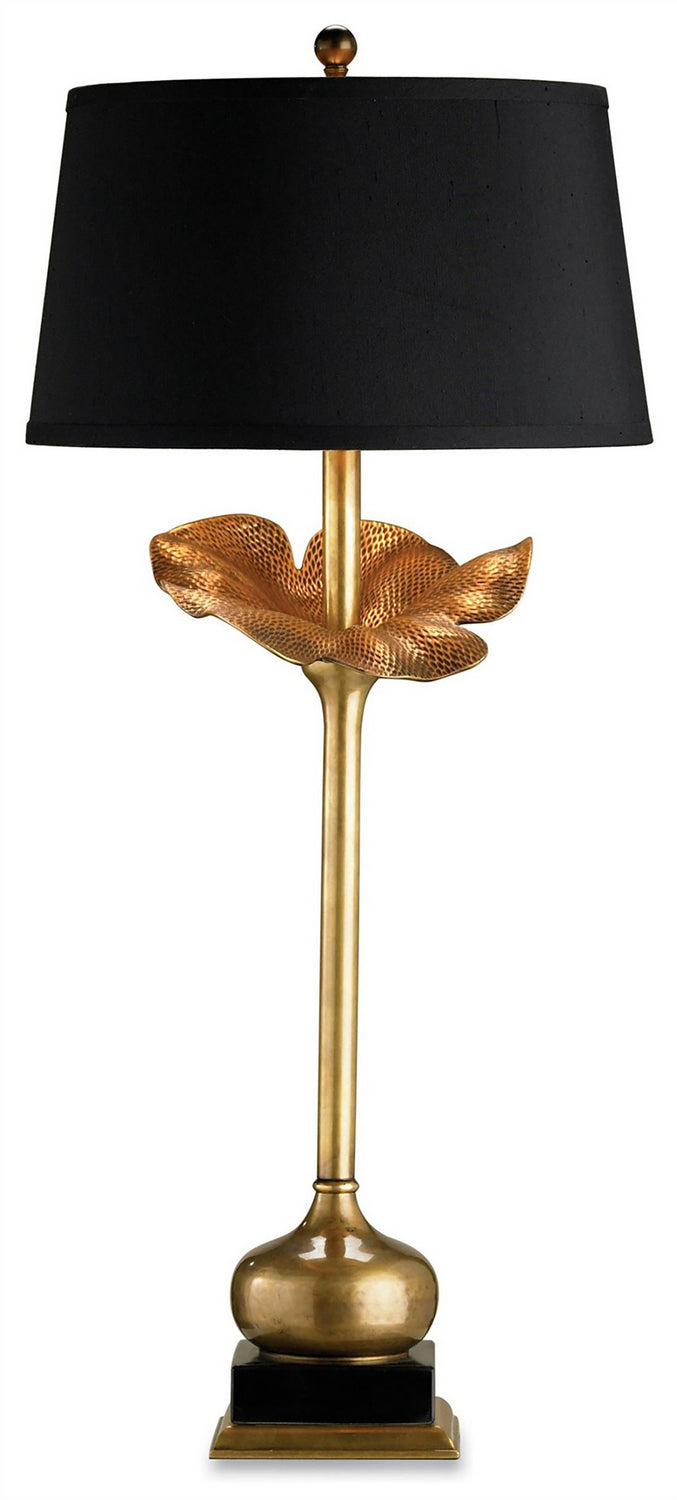 Currey and Company - 6240 - One Light Table Lamp - Metamorphosis Brass Table Lamp - Antique Brass/Black