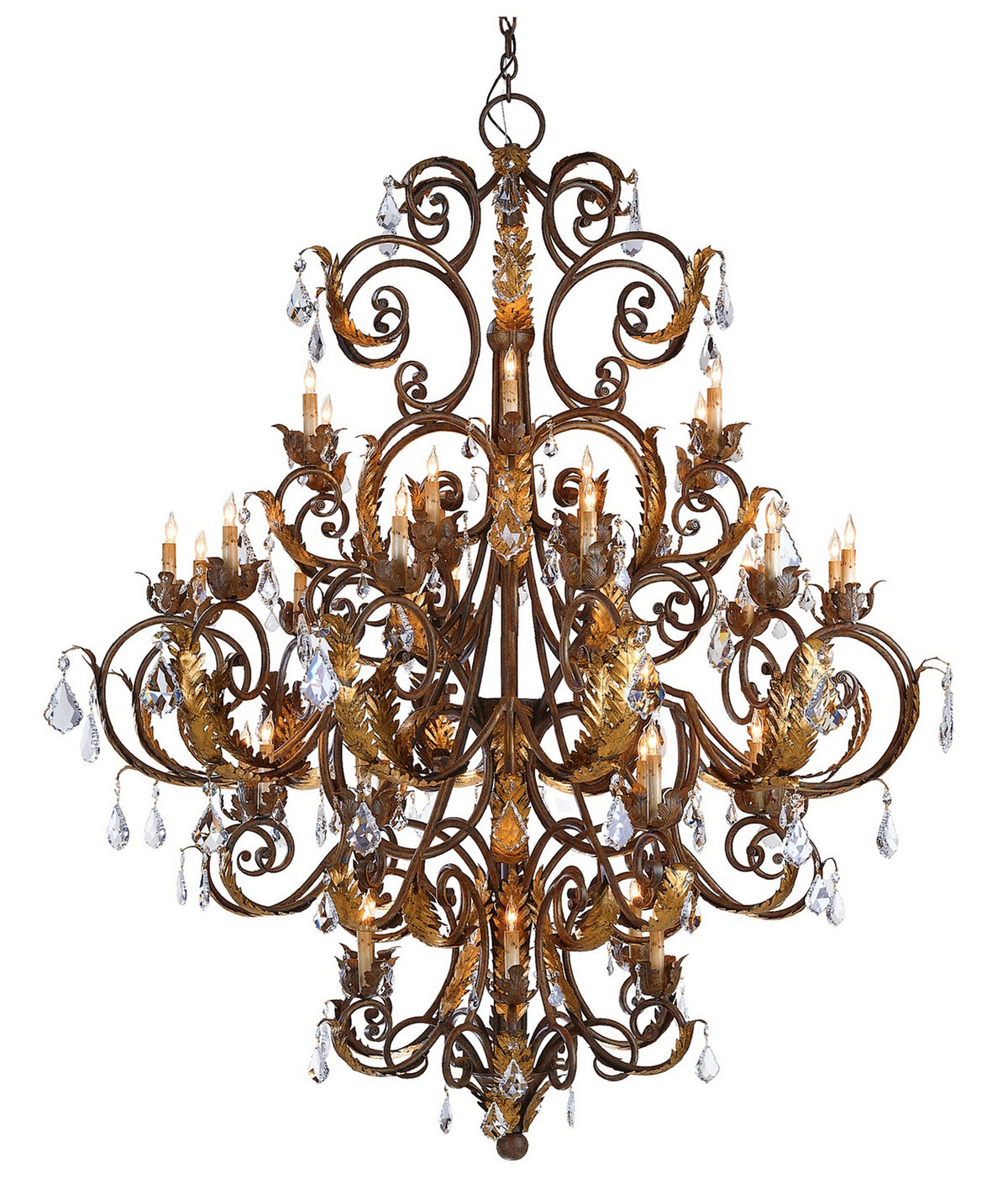 Currey and Company - 9530 - 39 Light Chandelier - Venetian/Gold Leaf