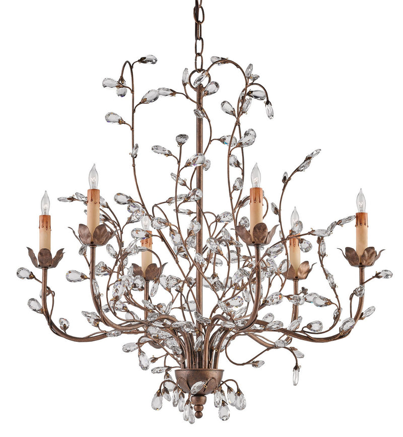 Currey and Company - 9882 - Six Light Chandelier - Crystal Bud Collection - Cupertino