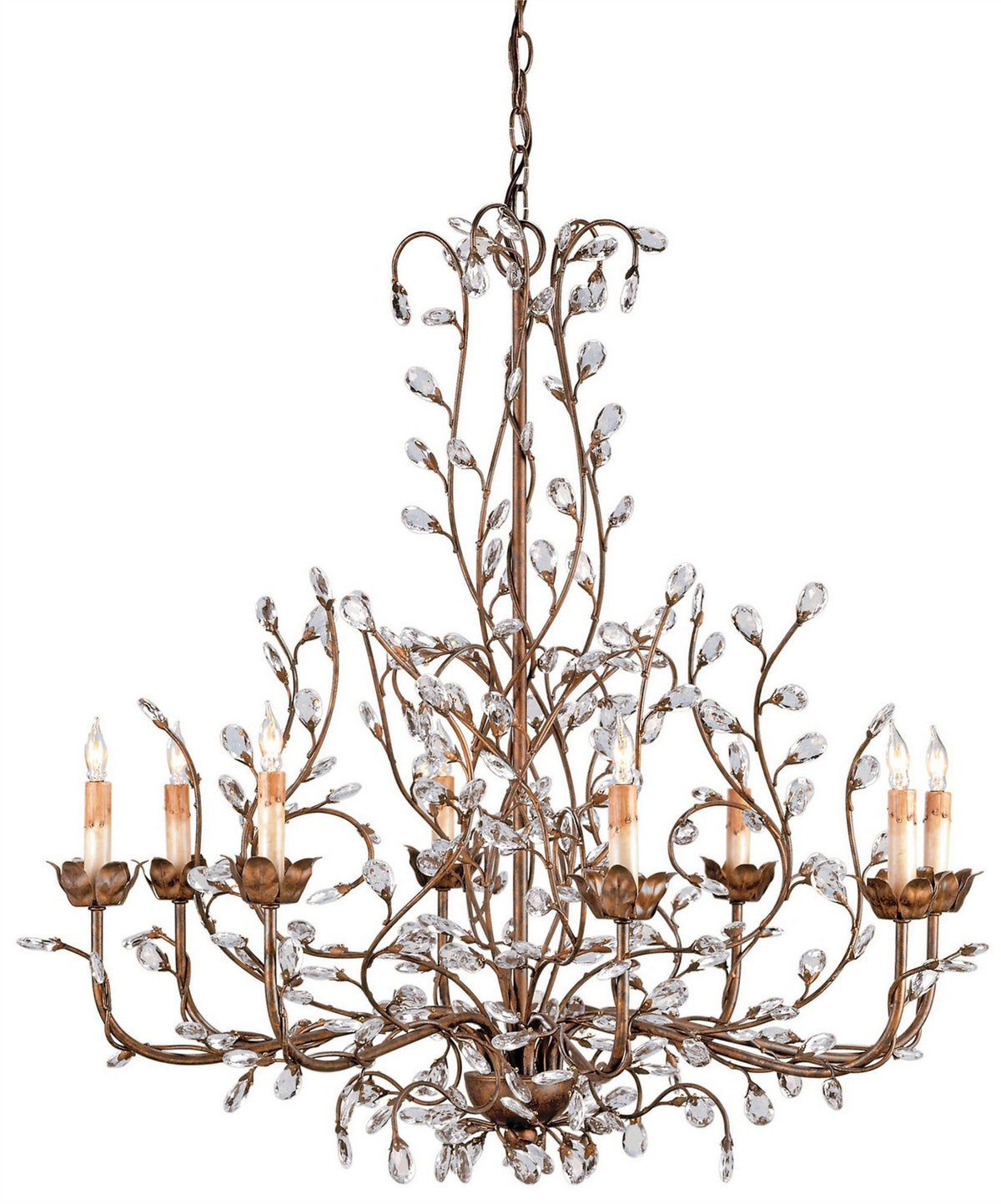 Currey and Company - 9884 - Eight Light Chandelier - Crystal Bud Collection - Cupertino