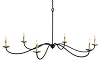 Currey and Company - 9267 - Six Light Chandelier - Saxon Collection - Zanzibar Black