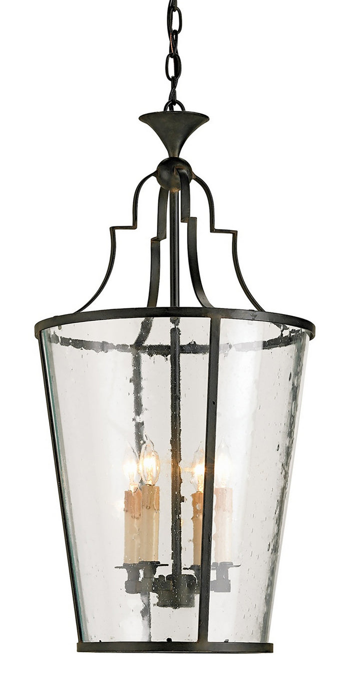 Currey and Company Four Light Lantern from the Fergus collection in Old Iron finish