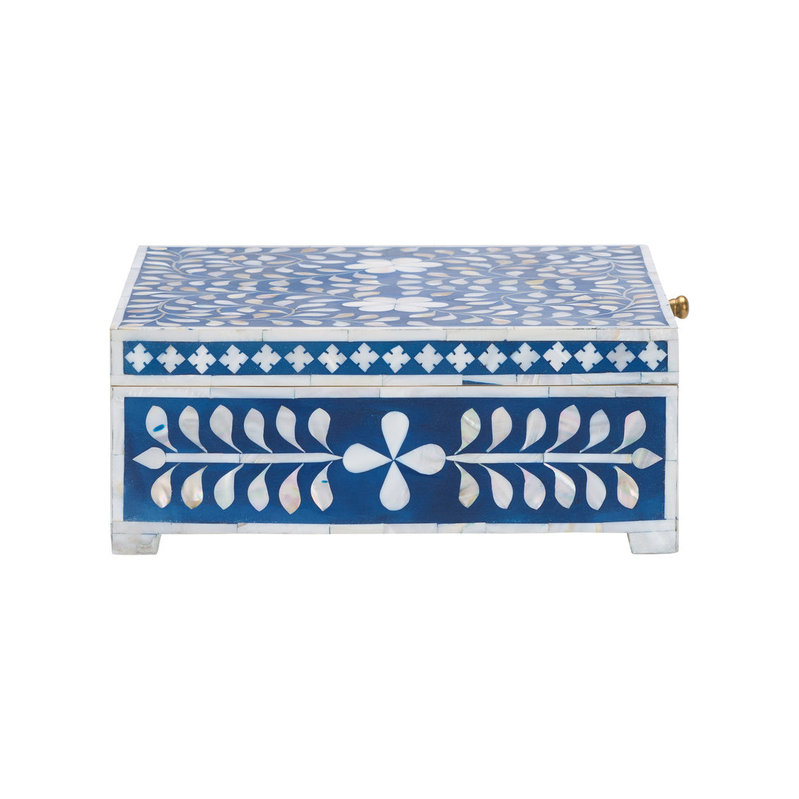Chelsea House Bone Inlay Box-Blue