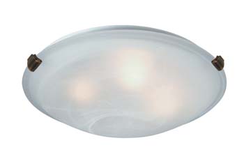 Artcraft Three Light Flush Mount from the Clip Flush collection in Brunito finish