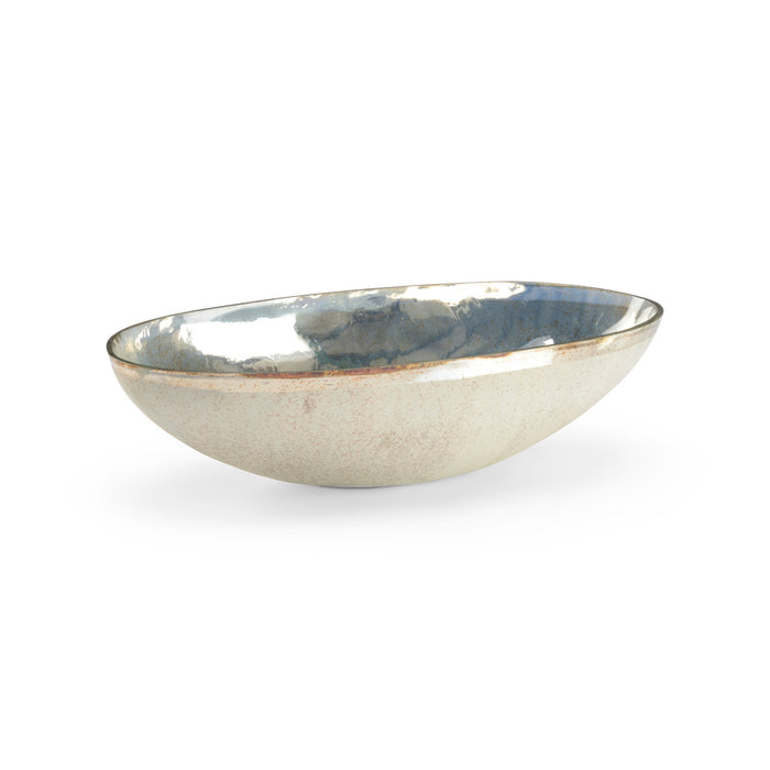 Ceramic bowl with a textured surface on a white background