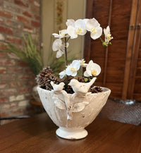 Abigails White Ceramic Centerpiece with Birds