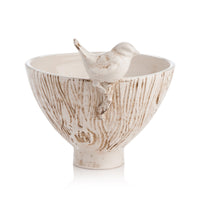 Abigails White Ceramic Bowl with Bird