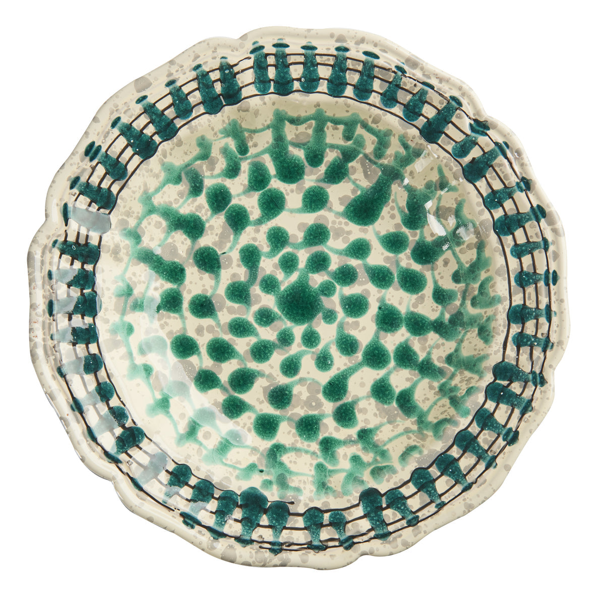 Abigails Taverna Drip Bowl, Medium, Green/Gray