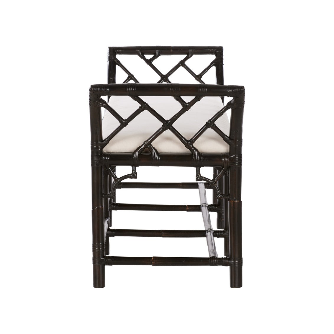 Chelsea House Chippendale Bamboo Regency Bench - Cracked Pepper