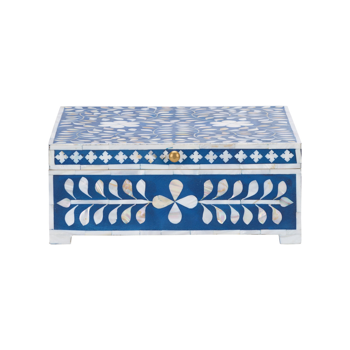 Chelsea House Bone Inlay Box-Blue