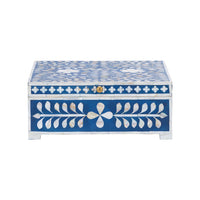Chelsea House Bone Inlay Box-Blue