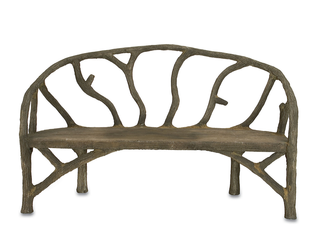 Currey and Company - 2700 - Bench - Portland/Faux Bois