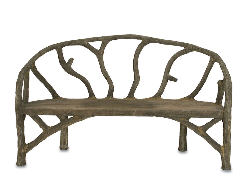 Currey and Company - 2700 - Bench - Portland/Faux Bois