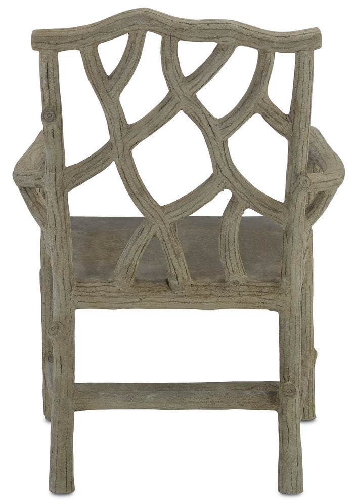 Currey and Company Chair from the Woodland collection in Portland/Faux Bois finish