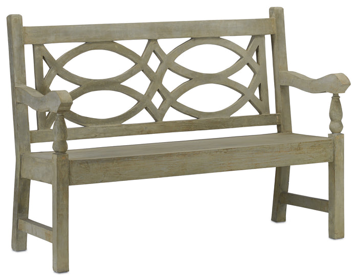 Currey and Company Bench from the Hatfield collection in Portland/Faux Bois finish