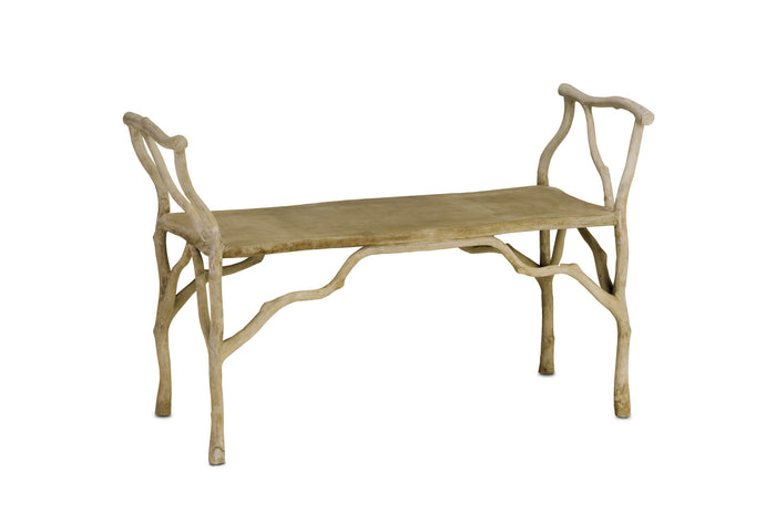 Currey and Company Bench from the Beaujon collection in Portland/Faux Bois finish