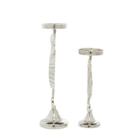 Design Shop  Silver Aluminum Candle Holder