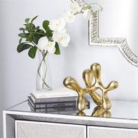 Design Shop  Cosmoliving By Cosmopolitan Gold Aluminum Abstract Sculpture