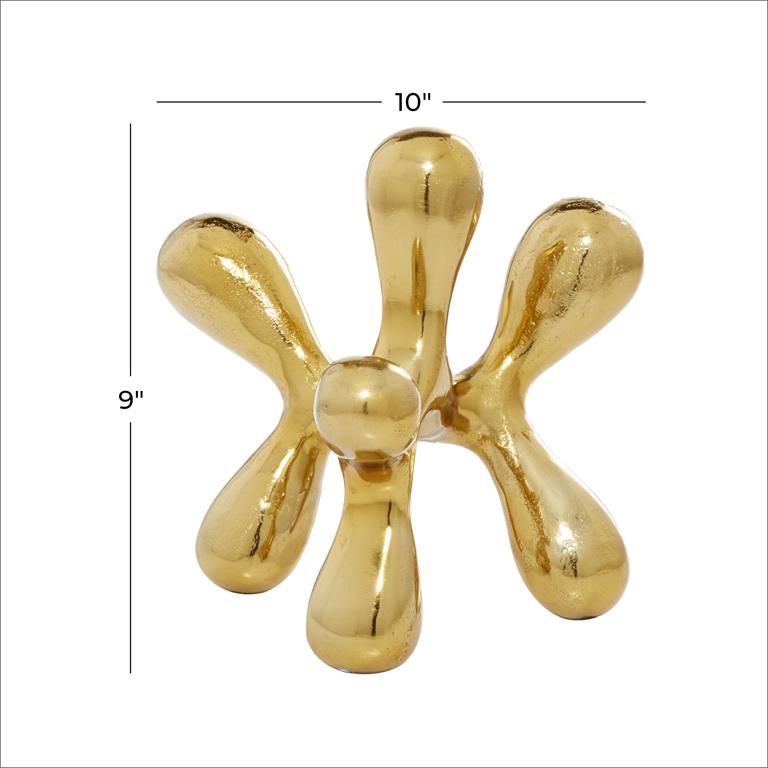 Design Shop  Cosmoliving By Cosmopolitan Gold Aluminum Abstract Sculpture