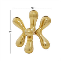 Design Shop  Cosmoliving By Cosmopolitan Gold Aluminum Abstract Sculpture