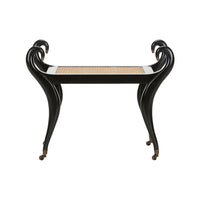 Chelsea House Swan Vanity Bench - Black