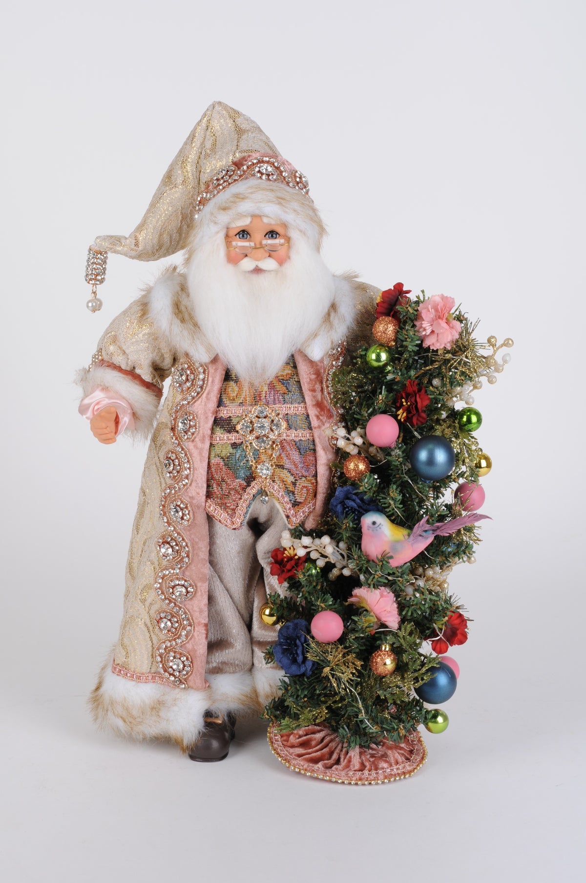 Karen Didion Lighted Victorian Elegance Santa