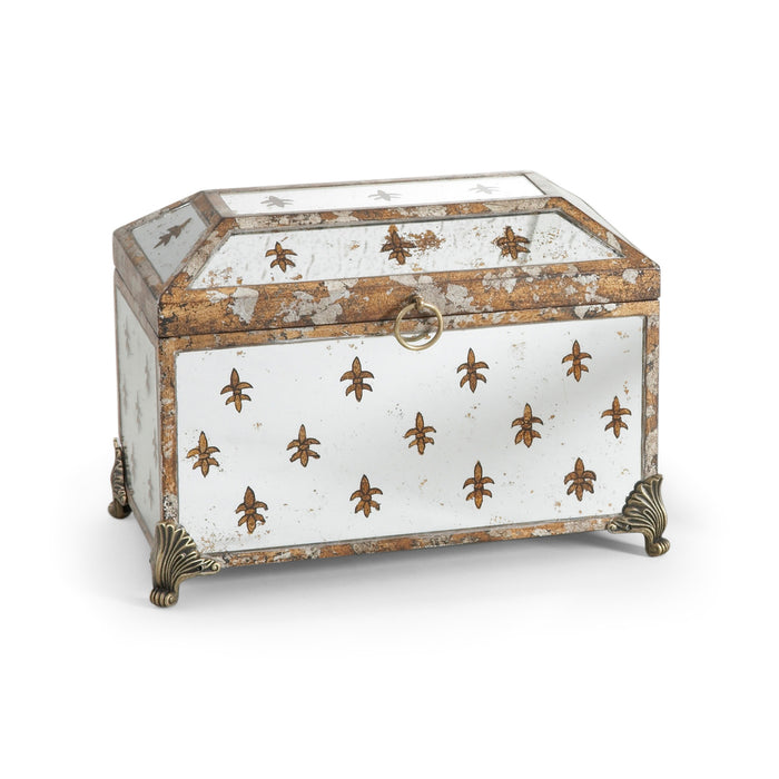 Chelsea House Fleur De Lis Mirrored Box