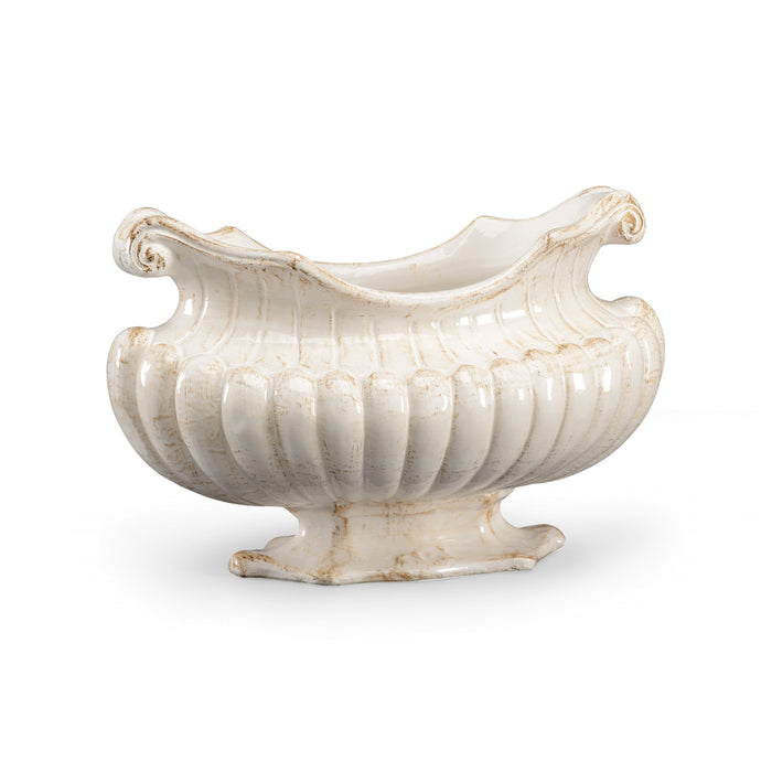 Chelsea House Antique White Oval Pot