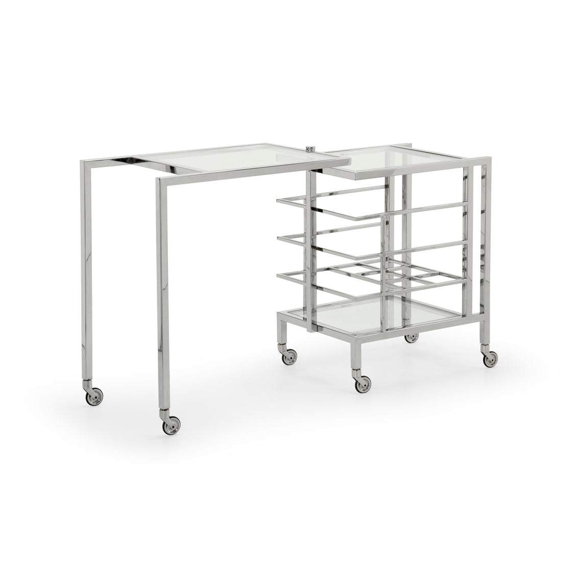 Chelsea House Rankin Bar Cart - Nickel