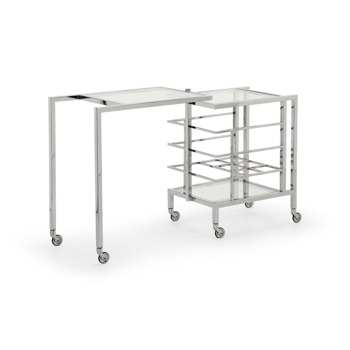 Chelsea House Rankin Bar Cart - Nickel