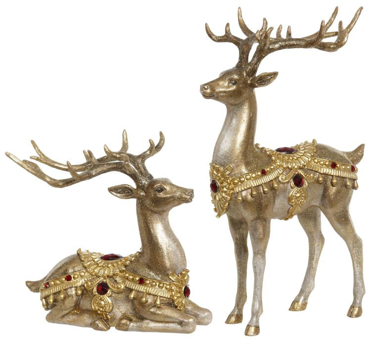 Mark Roberts 12 Inches Elegant Deer (Assortment of 2)
