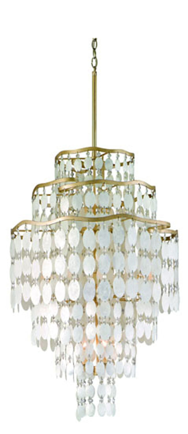 Corbett Lighting 12 Light Chandelier from the Dolce collection in Champagne Leaf finish
