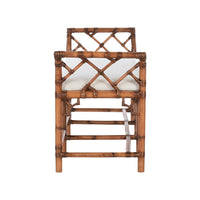 Chelsea House Chippendale Bamboo Regency Bench - Brown
