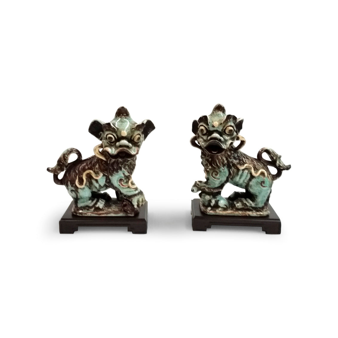 Chelsea House Chinese Dogs - Green (Pr)