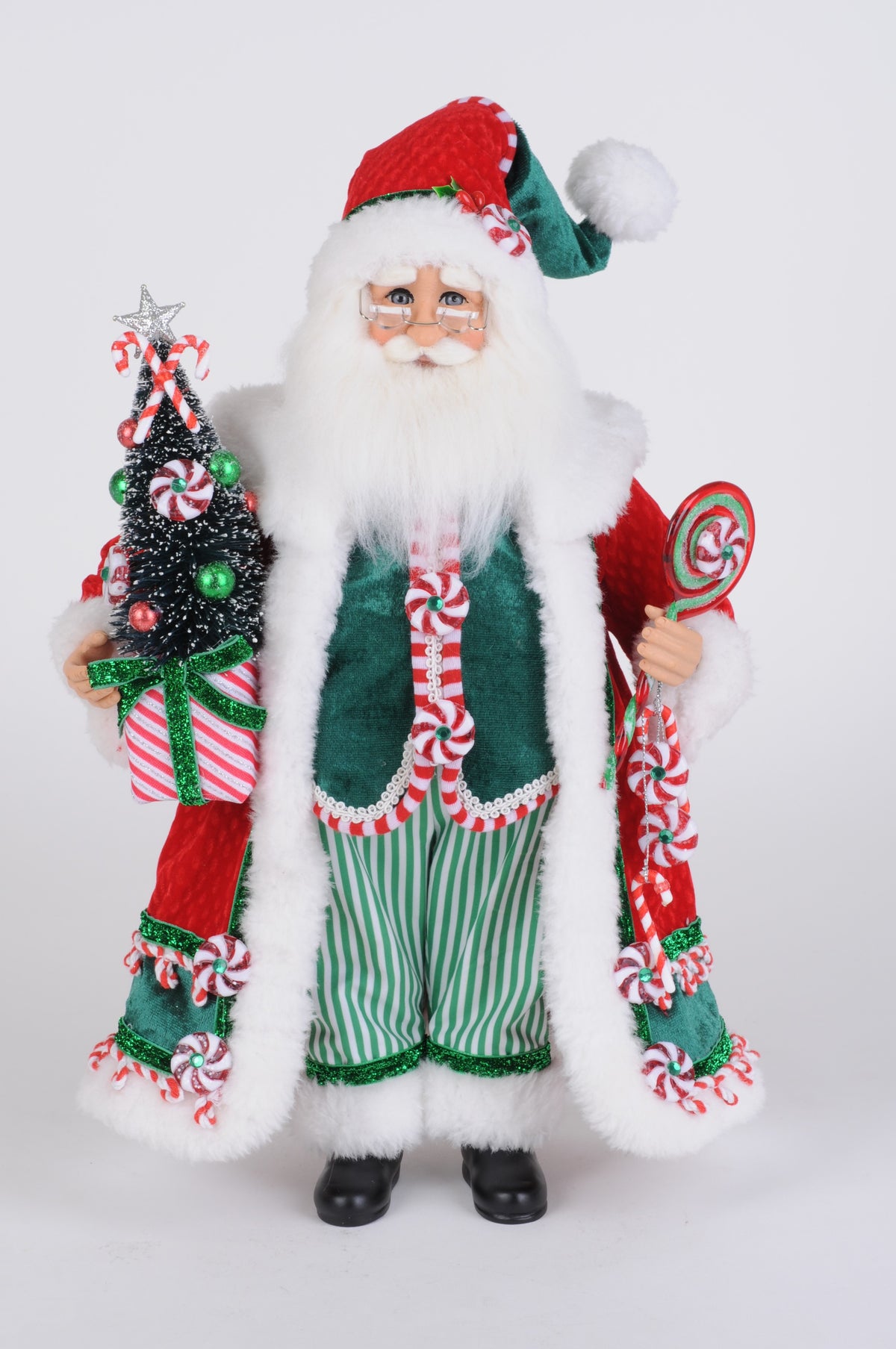 Karen Didion Peppermint Swirl Santa